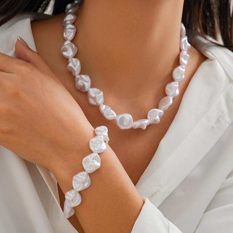 Irregular Baroque Pearl Jewelry Set