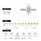 Marquise Cut Twisted CZ Ring Set