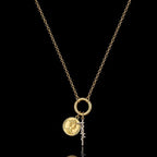 Gold Coin Charm Necklace