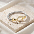 Twisted Cable Oval Link Cuff Bracelet