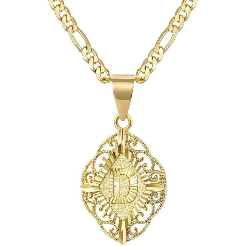 14k Initial Pendant Necklace