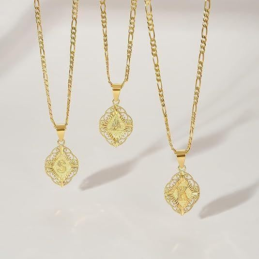 14k Initial Pendant Necklace