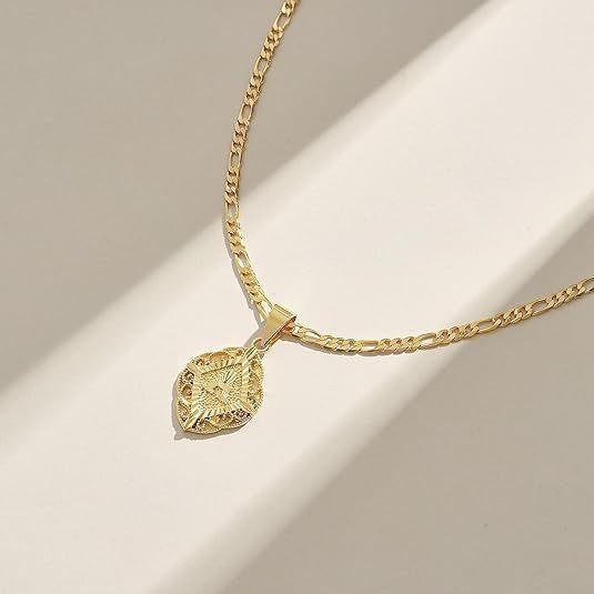 14k Initial Pendant Necklace