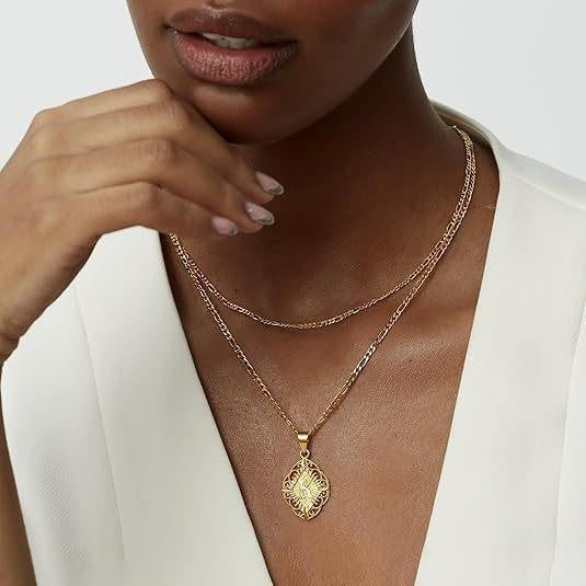 14k Initial Pendant Necklace