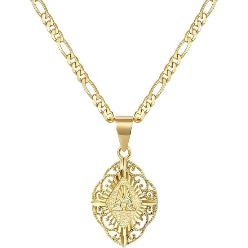 14k Initial Pendant Necklace