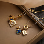 Vintage Travel Charm Necklace