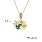 Vintage Travel Charm Necklace