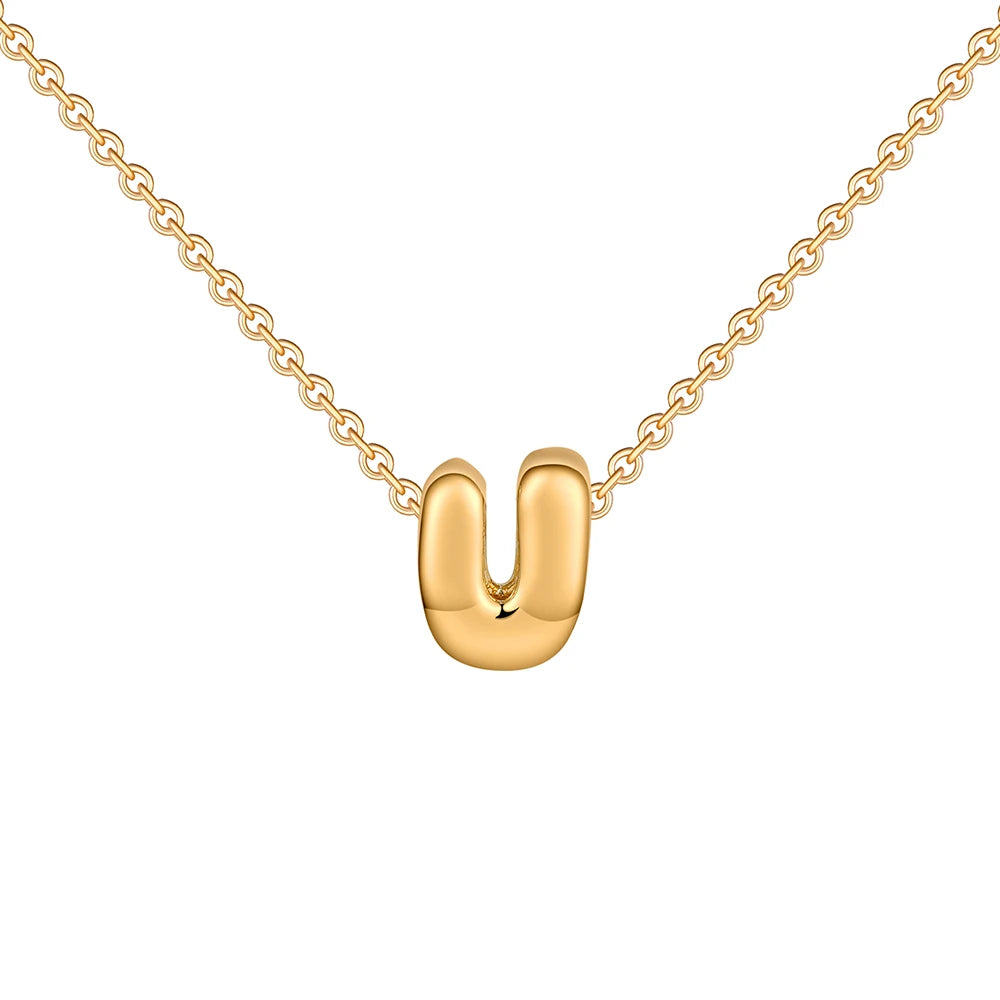 Dainty Balloon Letter Necklace