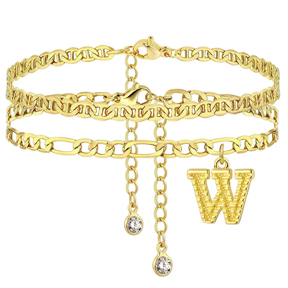 Initial Ankle Bracelet