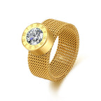 Mesh Roman Numeral Ring