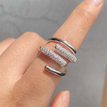Adjustable Zircon Ring