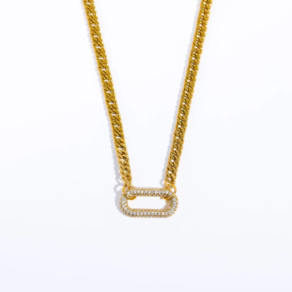Paperclip Zirconia Necklace