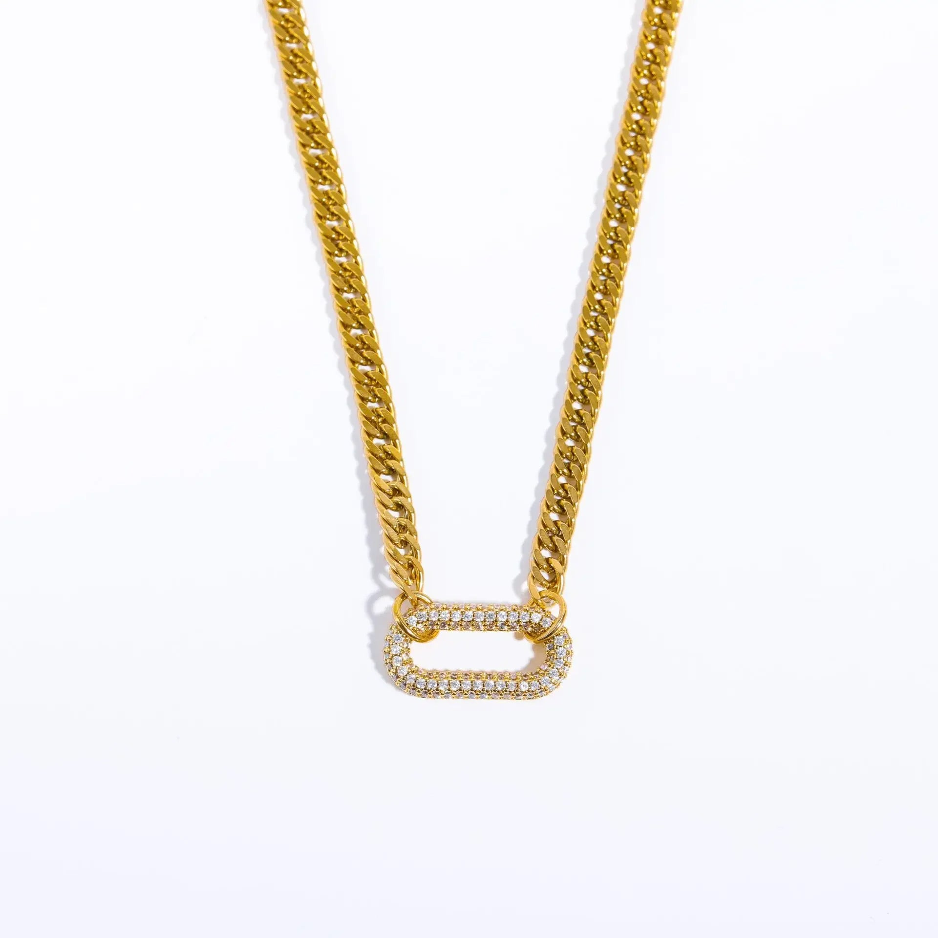 Paperclip Zirconia Necklace