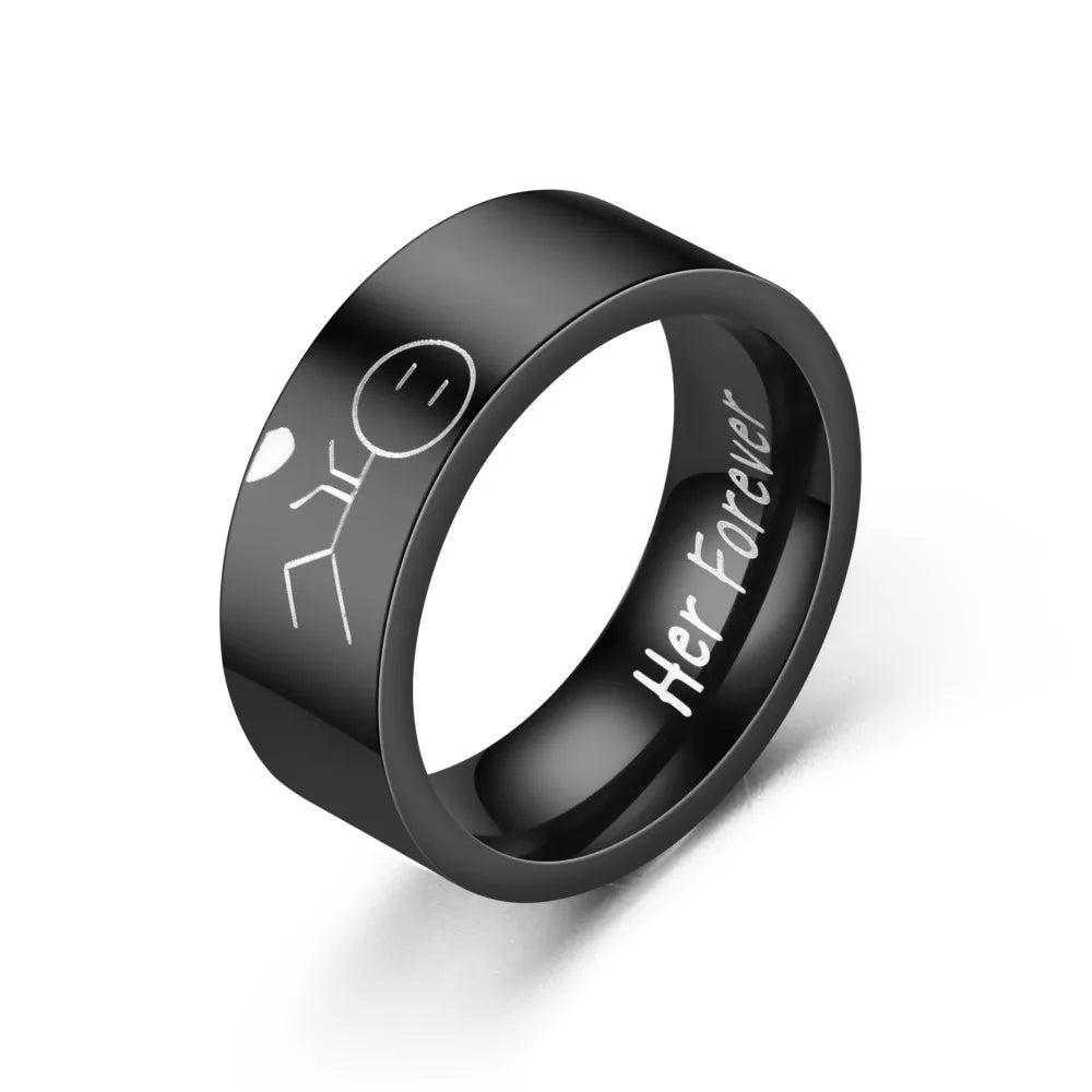 Stickman His & Hers Promise Ring