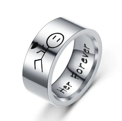 Stickman His & Hers Promise Ring