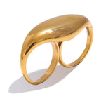 Double Finger Geometric Ring