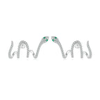 Silver Snake Stud Earrings