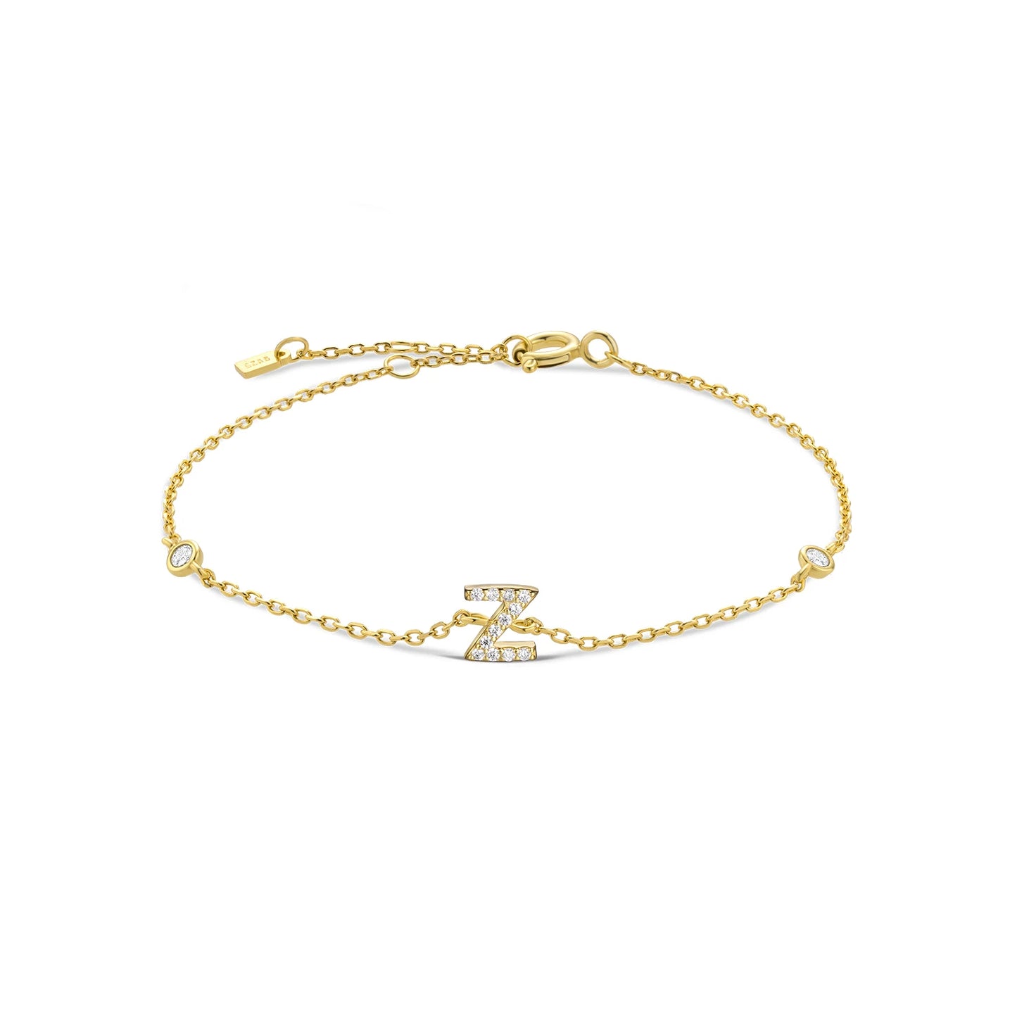 Crystal Initial Letter Bracelet